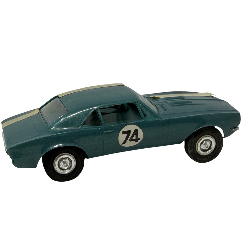 Revell 1/32 Slot Car 1967 Camaro SS Teal Number 74 Racing Stripes Vintage